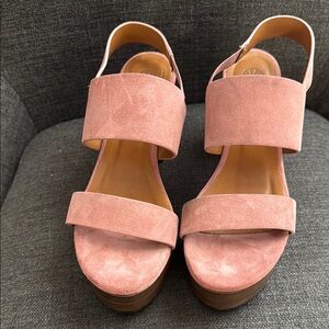 COCLICO Pink and Brown Platform Shoes with Modern Design